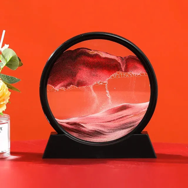3D Moving Sand Art Hourglass for Home Decor Gift