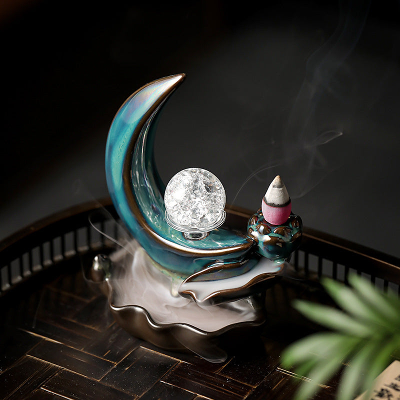 Incense Burner with Moon Design for Home Decor