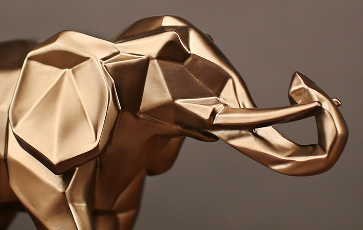 Elephant Figurine for TV Cabinet and Home Decor