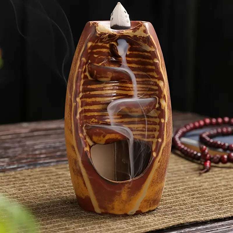 Ceramic Backflow Incense Holder for Home Decor
