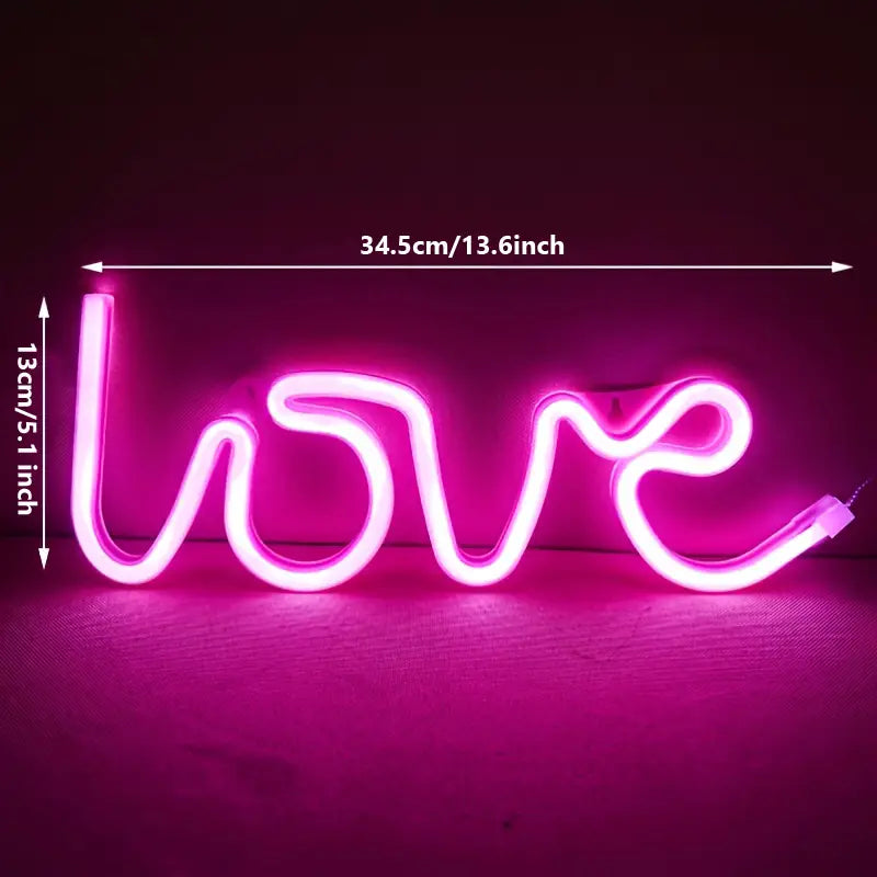 Pink Love Neon Light for a Romantic Home Decor