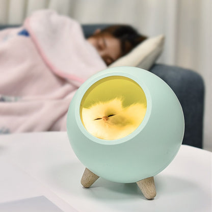 Cartoon Cat Nest Night Light with USB Charging for Kids