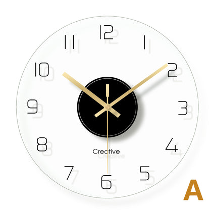 Creative Glass Wall Clock for Modern Home Decor