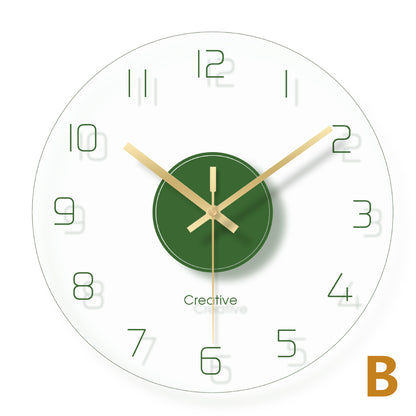 Creative Glass Wall Clock for Modern Home Decor