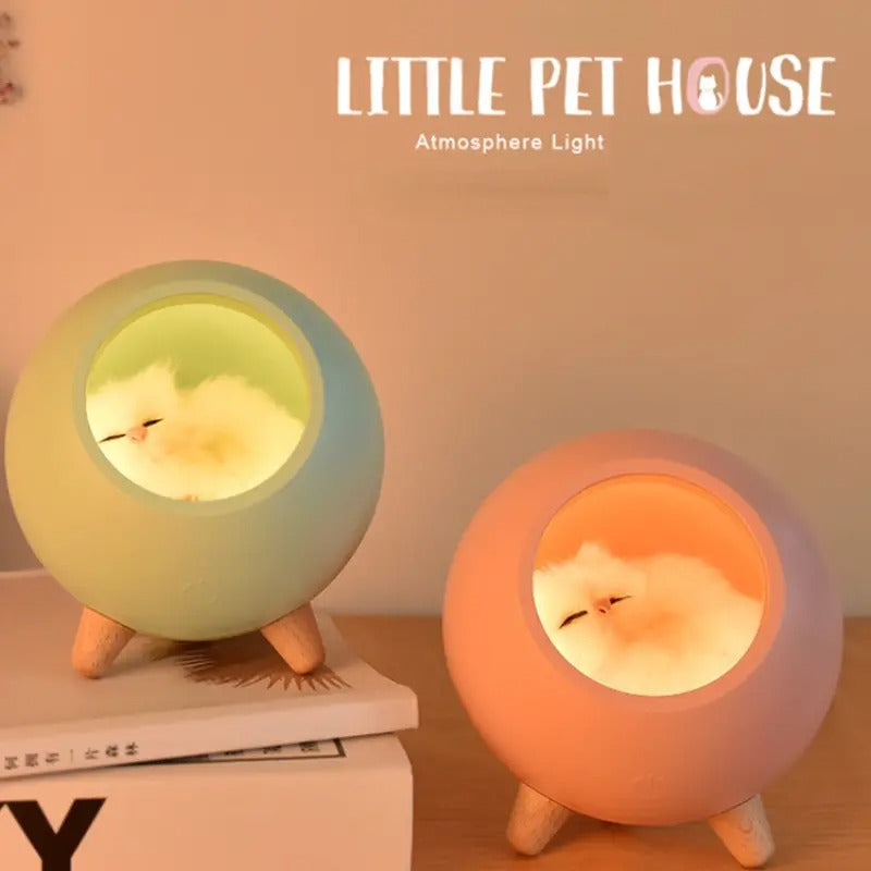 Cartoon Cat Nest Night Light with USB Charging for Kids