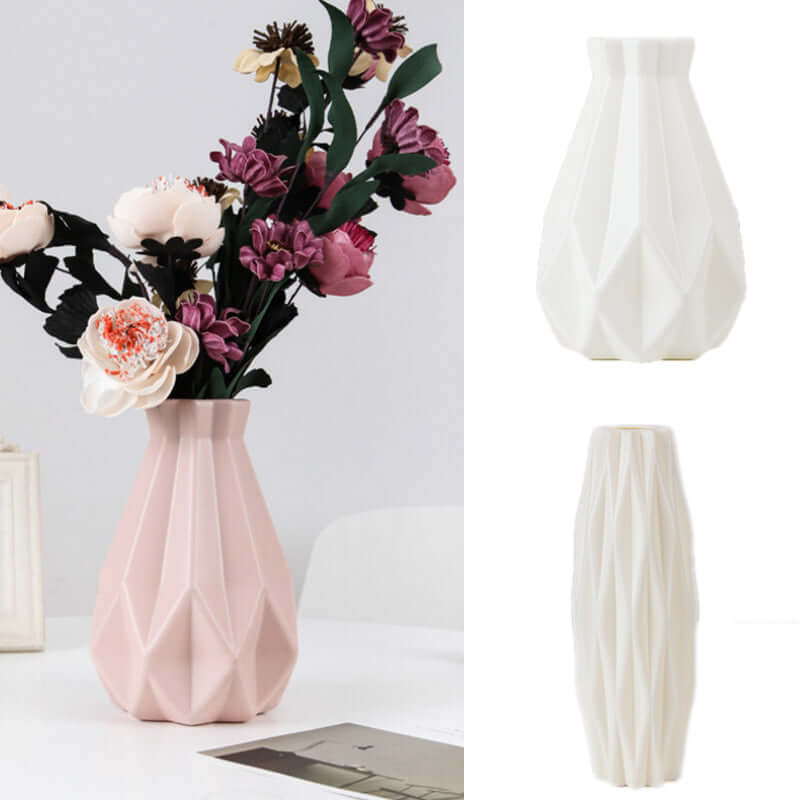 Ushijia Plastic Shatterproof Diamond Vase for Home Decor