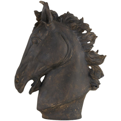 Deco 79 Polystone Horse Decorative Sculpture Home Decor Statue Accent Figurine 22" x 7" x 25" Brown