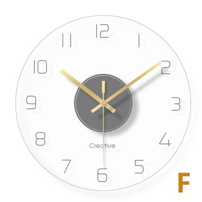 Creative Glass Wall Clock for Modern Home Decor