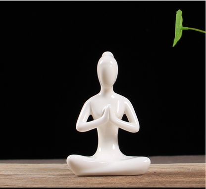 Abstract Yoga Girl Ceramic Home Decor Figurine
