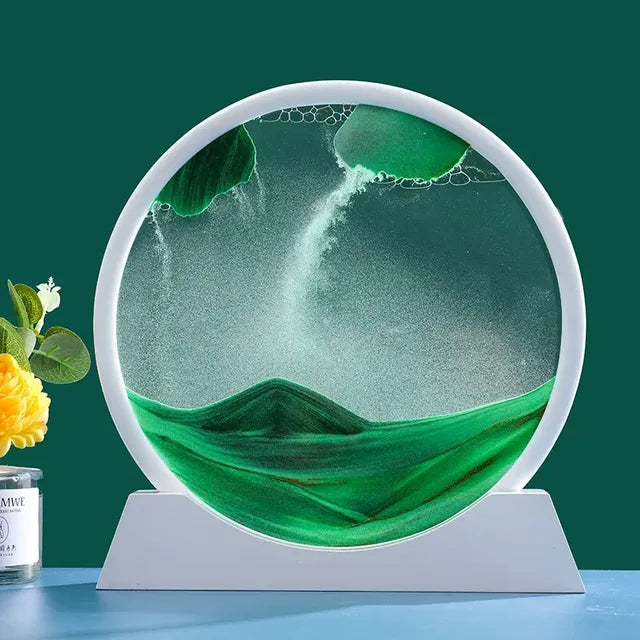 3D Moving Sand Art Hourglass for Home Decor Gift