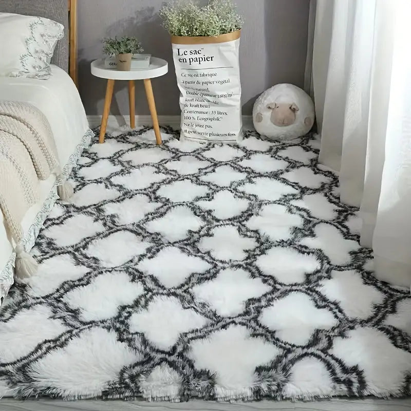 Soft Tie Dye Plush Area Rug for Bedroom &amp; Living Room