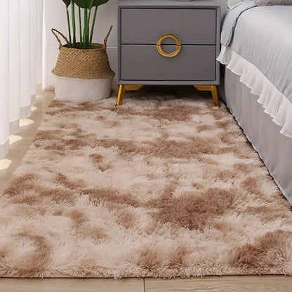 Soft Tie Dye Plush Area Rug for Bedroom &amp; Living Room