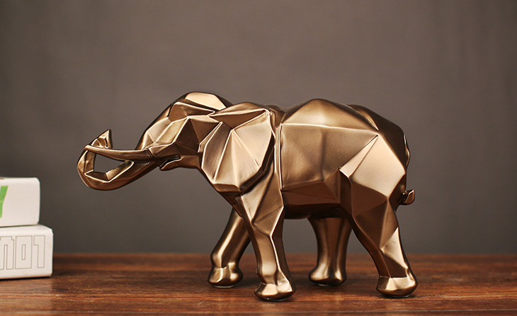 Elephant Figurine for TV Cabinet and Home Decor