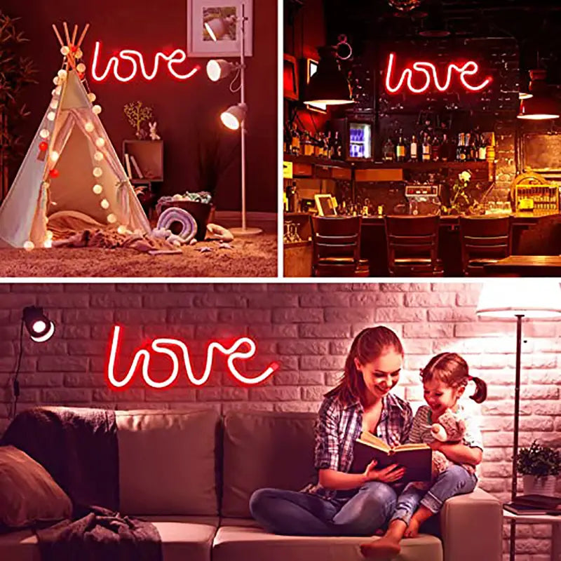 Pink Love Neon Light for a Romantic Home Decor