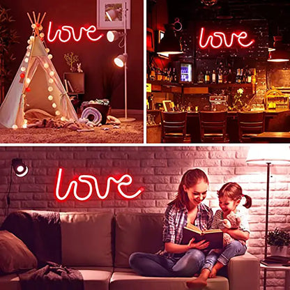 Pink Love Neon Light for a Romantic Home Decor