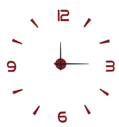 Round Acrylic Wall Clock - Modern 3D DIY Home Decor