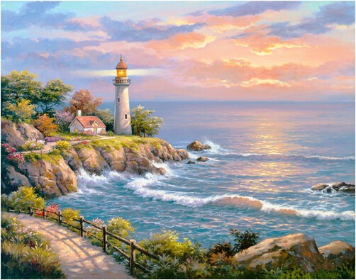 Seaside Lighthouse Diamond Painting Home Decor