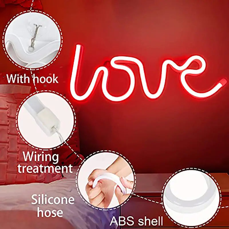 Pink Love Neon Light for a Romantic Home Decor