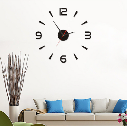 Round Acrylic Wall Clock - Modern 3D DIY Home Decor