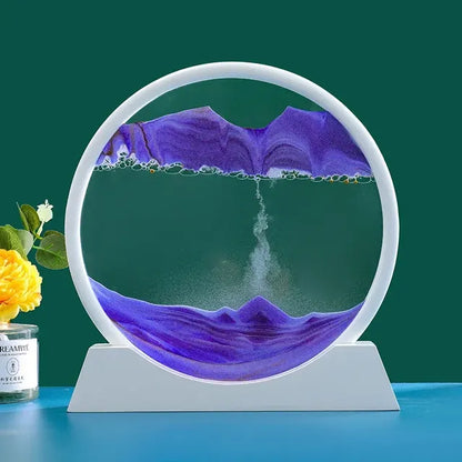 3D Moving Sand Art Hourglass for Home Decor Gift
