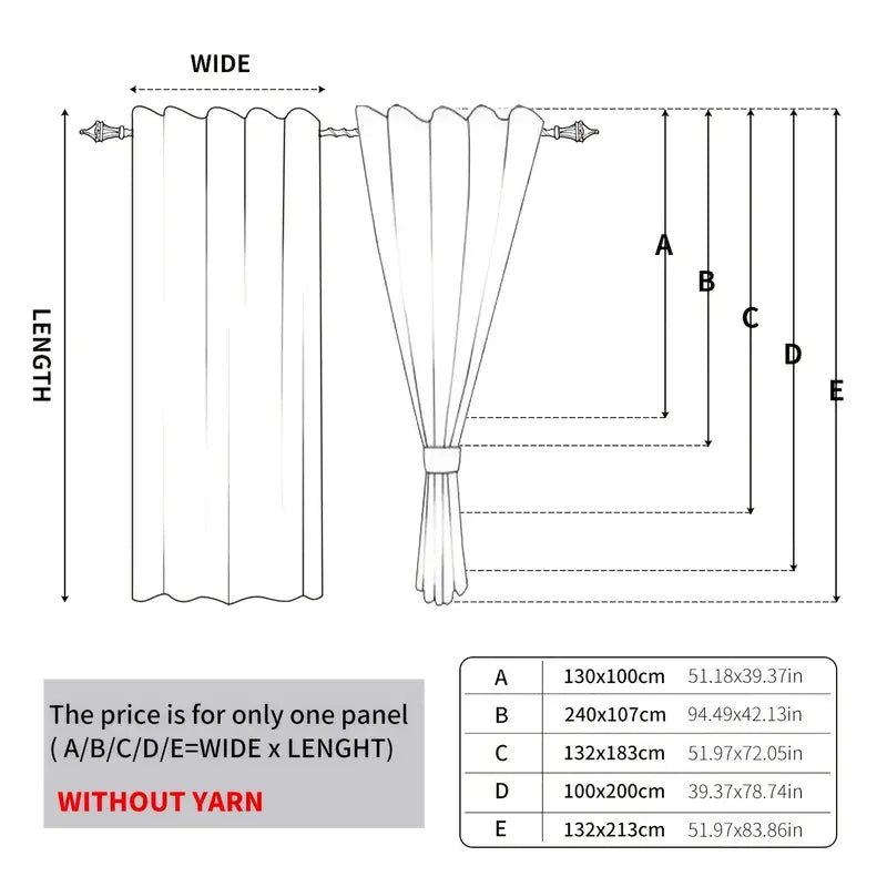 1pc Star Blackout Curtains for Home Decor