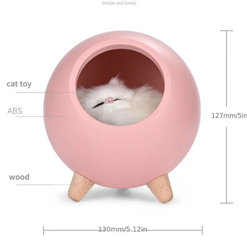 Cartoon Cat Nest Night Light with USB Charging for Kids