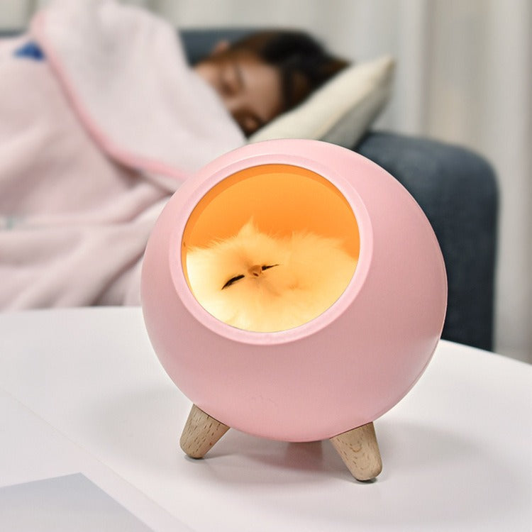 Cartoon Cat Nest Night Light with USB Charging for Kids