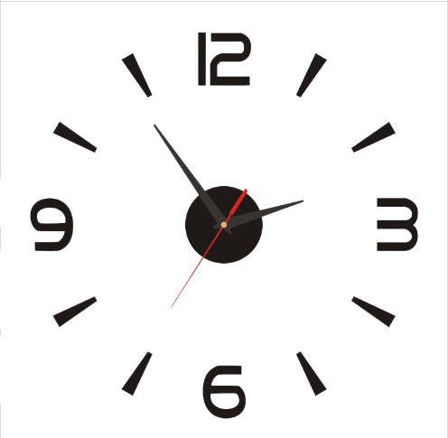 Round Acrylic Wall Clock - Modern 3D DIY Home Decor