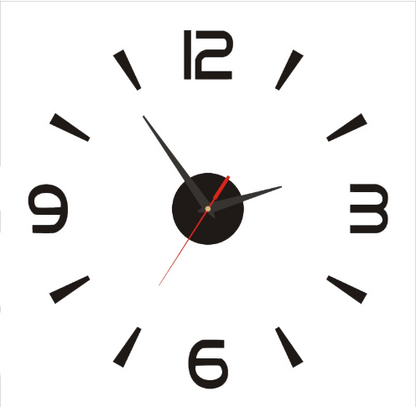 Round Acrylic Wall Clock - Modern 3D DIY Home Decor